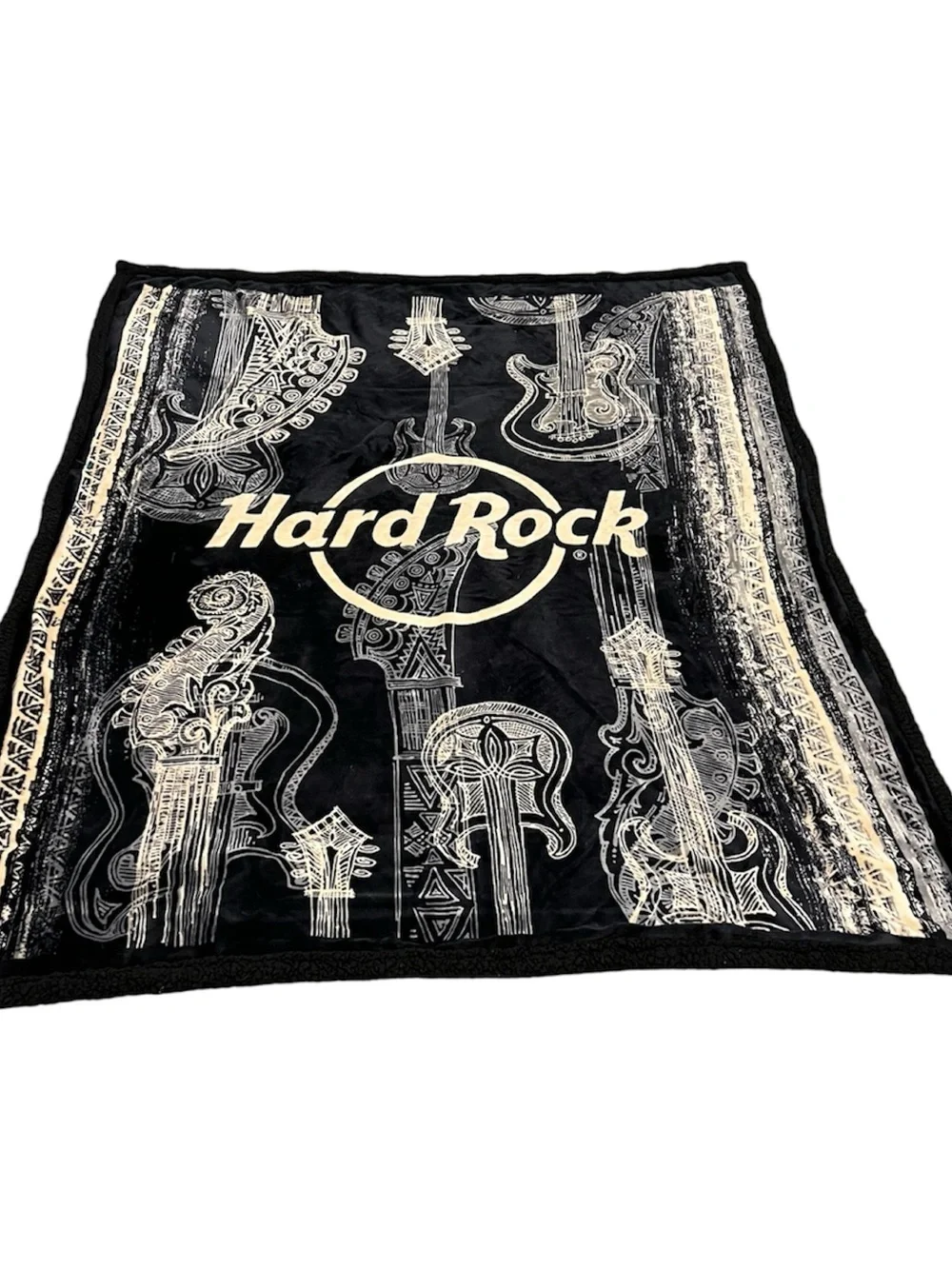 Hard Rock Cafe Guitar Print Blanket Guitar Print Blanket Souvenir Music